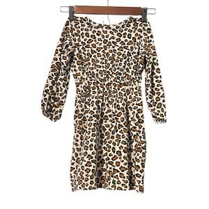 Pink Chicken Dress Girls Leopard •Girl 5• Long Sleeve Organic Cotton